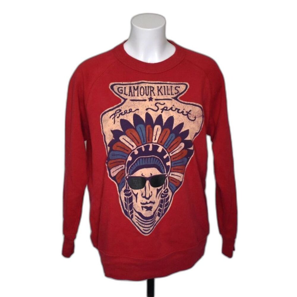Glamour Kills Free Spirit Crewneck Sweatshirt Red Zumiez Womens Large
